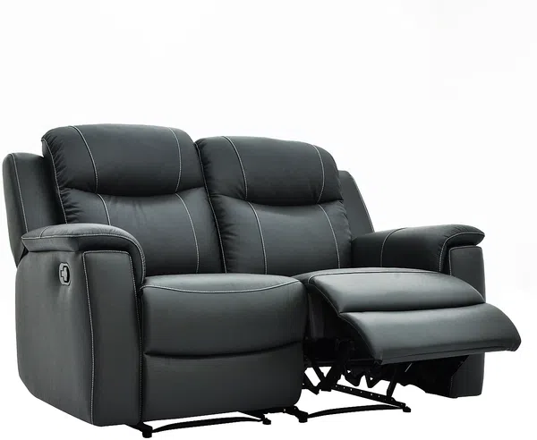 Vente-unique - EVASION Couchgarnitur Leder Grau - B 96 cm x H 100 cm x L 205 cm156 cm Bild 7
