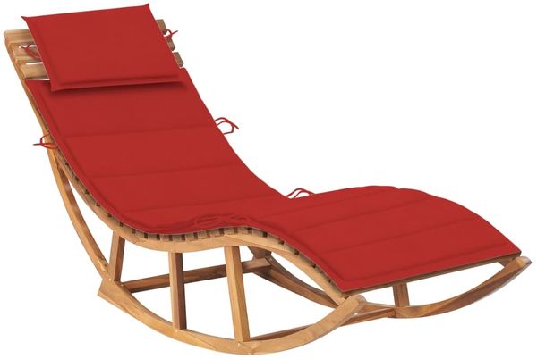 vidaXL Schaukelliege mit Auflage Massivholz Teak 3063339