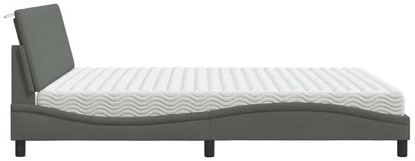 vidaXL Bett mit Matratze "Hanko" Dunkelgrau 180x200 cm Stoff 3310546 Bild 6