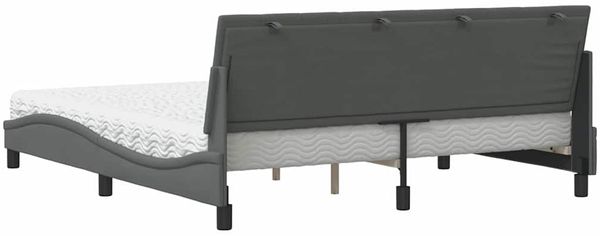 vidaXL Bett mit Matratze "Hanko" Dunkelgrau 180x200 cm Stoff 3310546 Bild 7