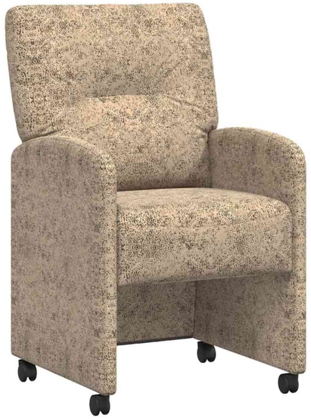 vidaXL Esszimmerstühle mit Rollen 2 pcs Hellgrau 57 x 67 x 95 cm 42017844