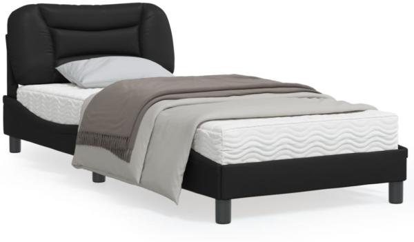 vidaXL Bettgestell ohne Matratze "Hvar" Schwarz 90x200 cm Kunstleder 3207974