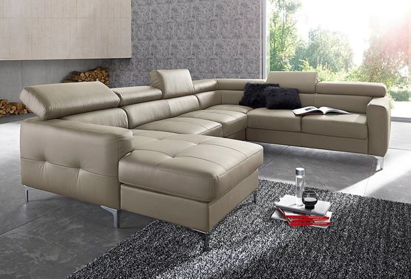 COTTA Wohnlandschaft Sammy U-Form, mit Kopfteilverstellung, optional mit Bettfunktion und Bettkasten