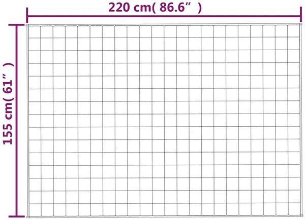 vidaXL Gewichtsdecke Stoff, 1 x Gewichtsdecke, Creme, 155x220 cm, Baumwolle, 11 kg Bild 7