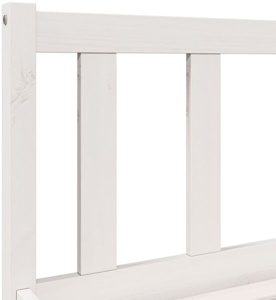 vidaXL Massivholzbett Extra Lang ohne Matratze Weiß 90x210 Kiefernholz 852431 Bild 7