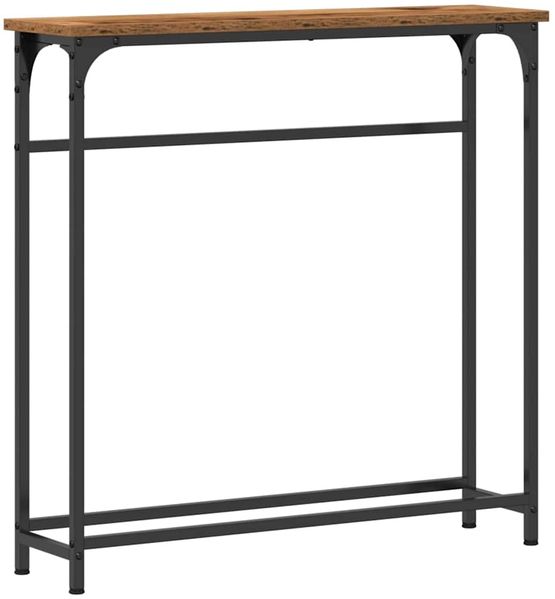 Konsolentisch, Beistelltisch, Konsole mit Regal Altholz 75 x 19,5 x 75 cm Holzwerkstoff