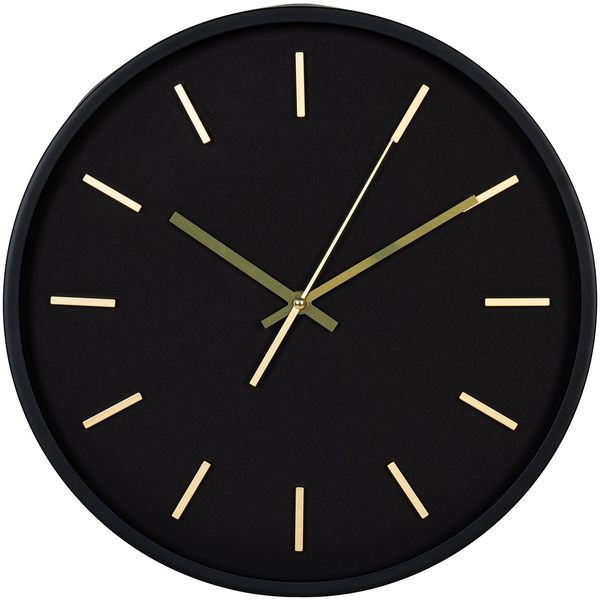 House Nordic Wanduhr, schwarz, lautloses Werk, ø35 cm