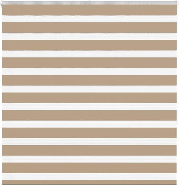 vidaXL Doppelrollo Sandbraun 145x150 cm Stoffbreite 140,9 cm Polyester 4014556