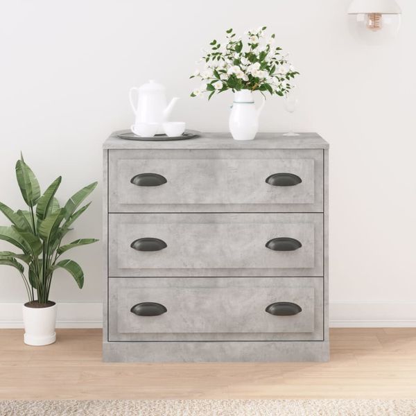vidaXL Sideboard Betongrau 70x35,5x67,5 cm Holzwerkstoff 816228