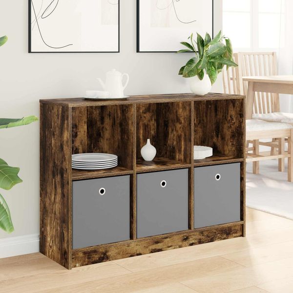 vidaXL Sideboard mit Schubladen Geräucherte Eiche 102 x 32 x 73,5 cm 8000520