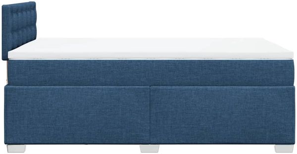 vidaXL Boxspringbett mit Matratze Blau 120x200 cm Stoff 3288175 Bild 11