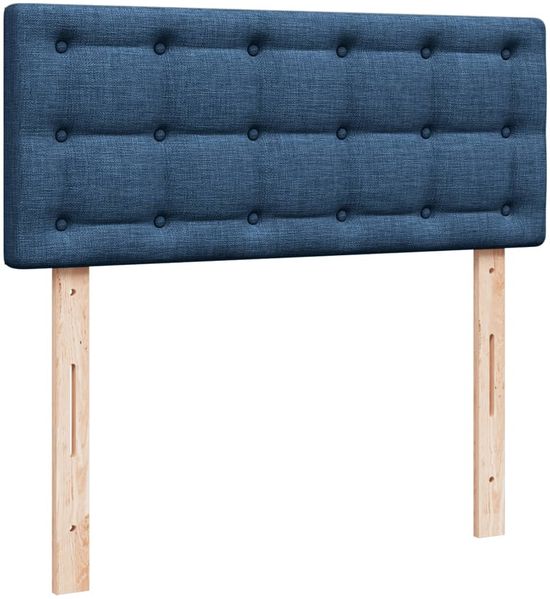 vidaXL Boxspringbett mit Matratze Blau 120x200 cm Stoff 3288175 Bild 7