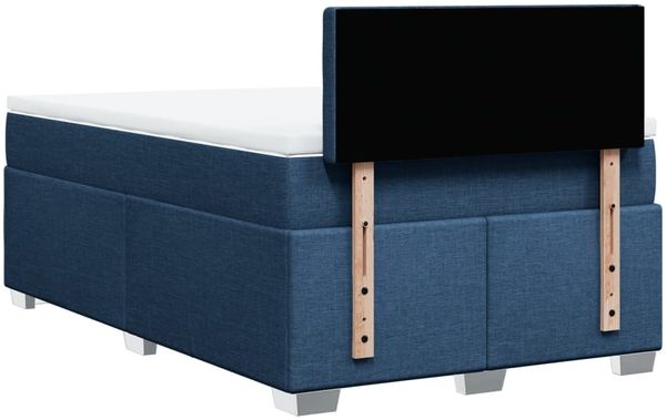 vidaXL Boxspringbett mit Matratze Blau 120x200 cm Stoff 3288175 Bild 12