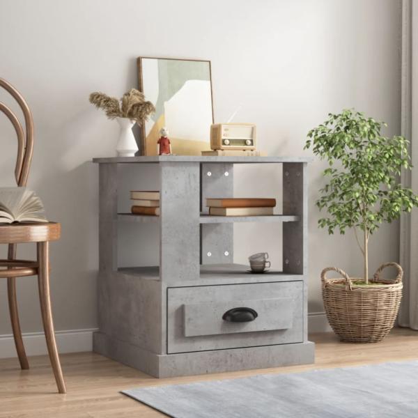 vidaXL Beistelltisch Betongrau 50x50x60 cm Holzwerkstoff 816412