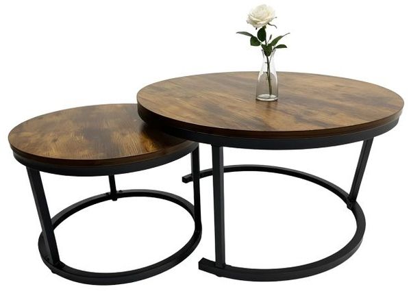 Relaxdays Satztisch 2er Set Industrial Design