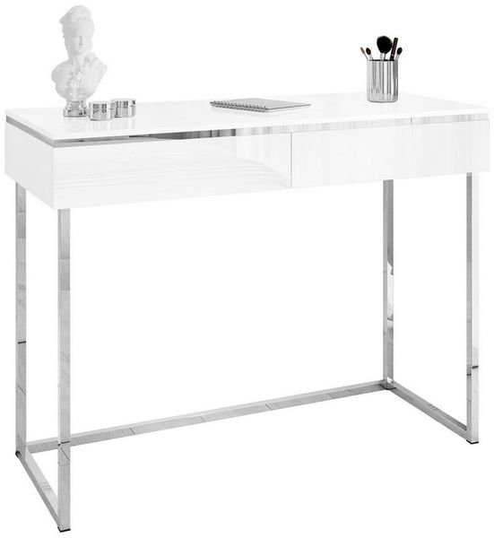 Lookway Konsolentisch AURORA SILVER auf silbernem Gestell (1x Konsole), Breite: 102