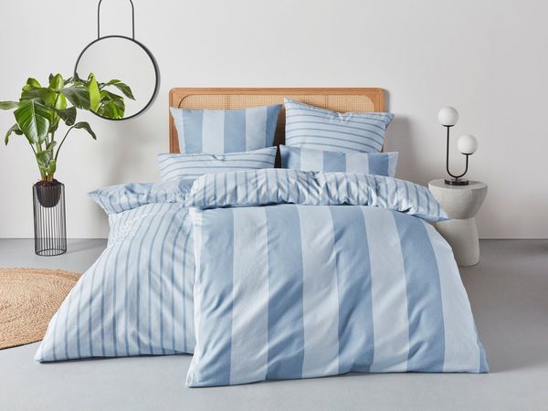 OTTO home Bettwäsche Sari in verschiedenen Qualitäten, Satin, 2 teilig, ab Gr. 135x200 cm, Wendedesign, moderne Bettwäsche mit Streifen