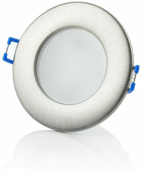 Sweet LED LED Einbaustrahler rund chrom IP44 6,5 W Deckenstrahler dimmbar 230V, Dimmfunktion, LED fest integriert, 3000K, warmweiß, Deckenspot, Ø 85 mm, Einbauleuchte