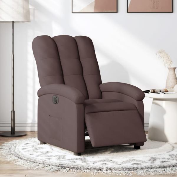 vidaXL Relaxsessel Elektrisch Dunkelbraun Stoff 3204073