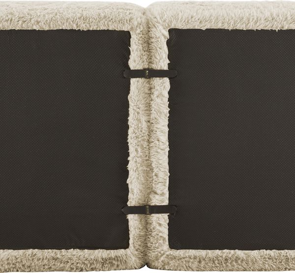 Flieks 4-Sitzer Sofa, L-förmiges Sofa, rahmenlos modular mit Ottoman & 4 Kissen, rutschfester Boden, Plüsch, Hellkhaki Bild 7