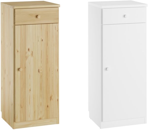 Garderobenschrank Schuhschrank Flurkommode Badmöbel 100 x 37 x 40 Kiefer oder weiß Massivholz V-90.51-04Kiefer