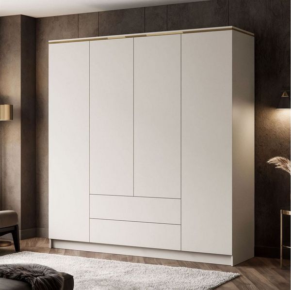 Lookway Kleiderschrank AURORA 4D2SZ KASCHMIR mit Schubladen Breite: 200 cm