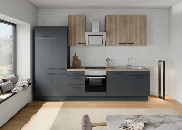 OPTIFIT Küchenzeile Fiona, Breite 320 cm, mit Hanseatic-E-Geräten,in Premium oder Basic