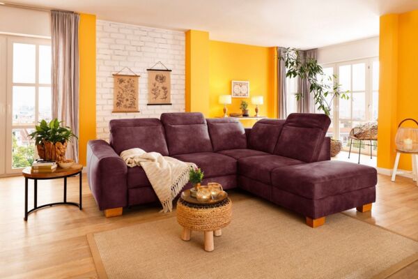 Home affaire Ecksofa Dundee L-Form, wahlweise mit Kopfteilverstellung und zusätzlich mit Bettfunktion