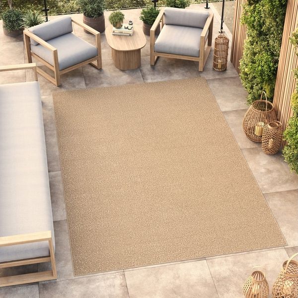 Tapiso Outdoorteppich MONO, rechteckig, Höhe: 6 mm, Wohnzimmer, Schlafzimmer, einfarbig, modern