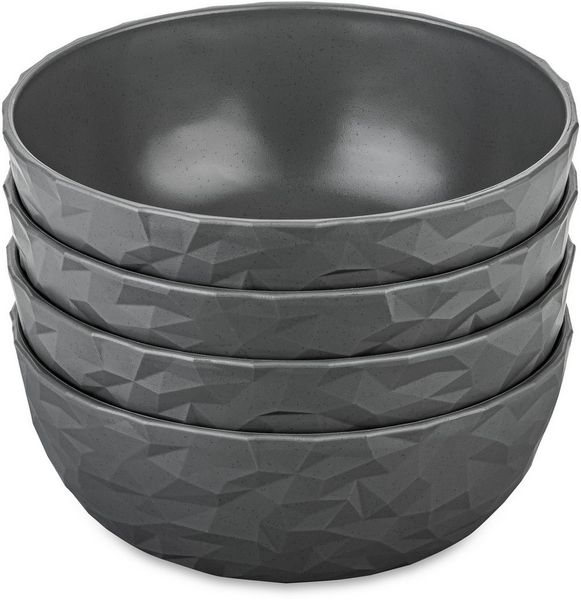 KOZIOL Schale CLUB BOWL, Kunststoff, (Set, 4-tlg), 700 ml, spülmaschinengeeignet, melaminfrei, CO² neutrale Produktion