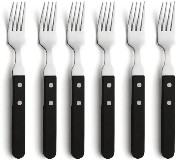 Amefa 'PIZZA' Steakgabel Set 6-teilig, Kunststoff schwarz, 20 cm