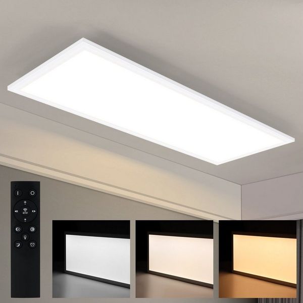 ZMH LED Panel Flach Deckenleuchte Wohnzimmer Modern Büro Küche Schlafzimmer, Tageslichtweiß, 80x30cm, 39W
