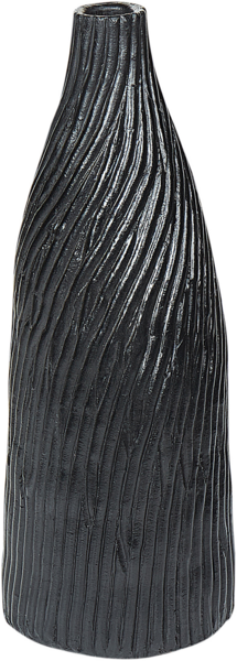 Dekovase FLORENTIA Keramik 50 cm Schwarz