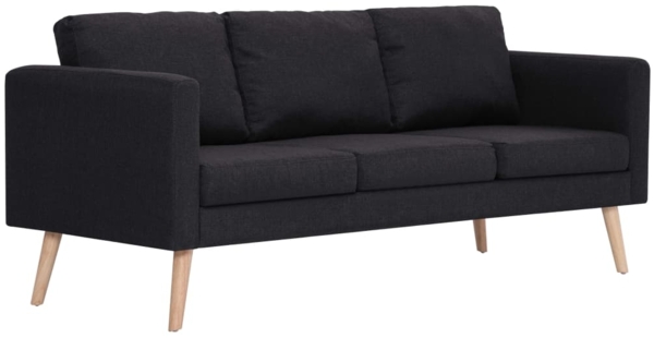 vidaXL 3-Sitzer-Sofa Stoff Schwarz [281360]