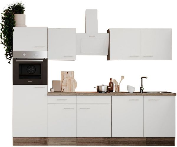 RESPEKTA Küche Oliver, Breite 270 cm, wechselseitig aufbaubar
