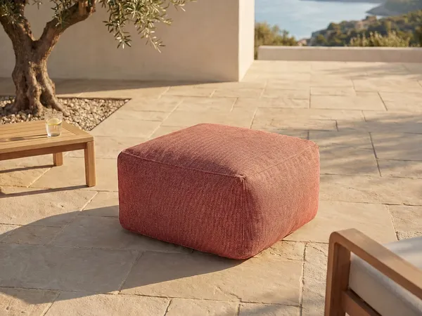 Vente-unique - NOUMARA Gartensitzgruppe Stoff Rot - B 70 cm x H 35 cm x L 70 cm