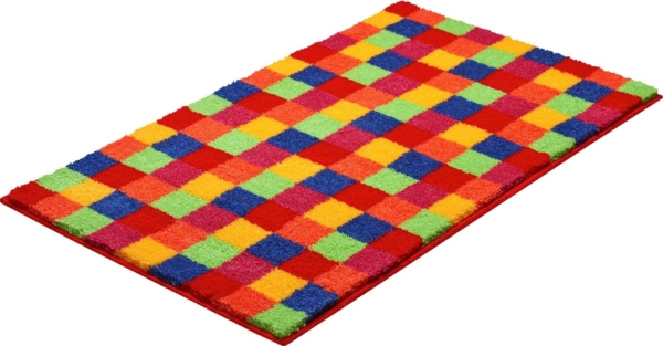 Grund Badematte Jocylin, Höhe 20 mm, rutschhemmend beschichtet, fußbodenheizungsgeeignet, Polyacryl, rechteckig, weiche Badematte im Schachbrettmuster Bild 5