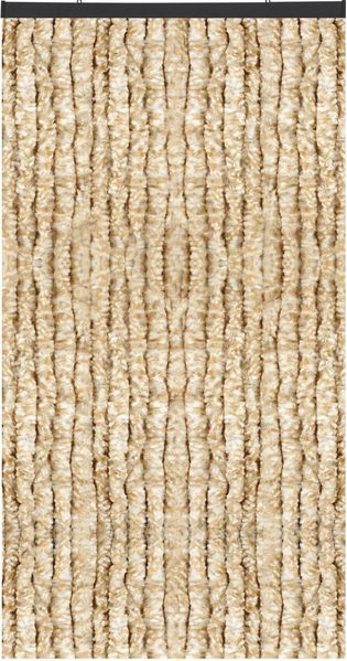 Flauschvorhang in Sondergröße - Türvorhang Breite: 160cm - Länge: 300cm, Beige Meliert
