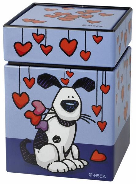 Goebel Teedose Ed Eck- Love Dog, Pop Art, 600 ml, Metall