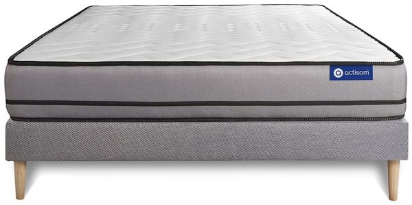 Actilatex night matratze 140x210 cm + Bettgestell mit lattenrost - Dicke : 20cm - Latex und Memory-schaum - H5 Bild 3