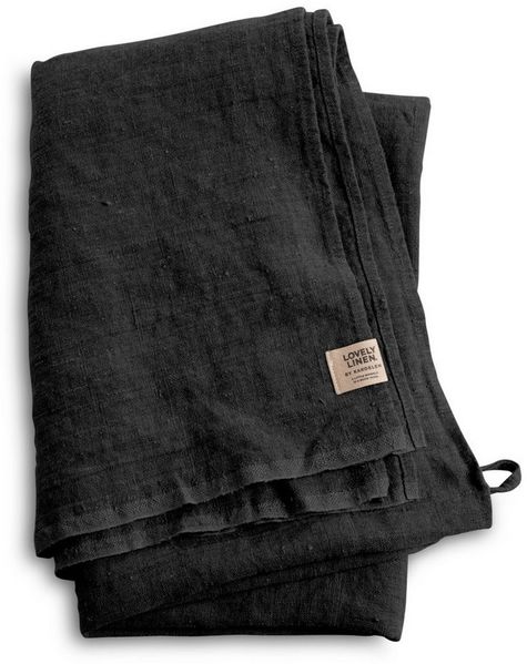 Lovely Linen Strandtuch Linen Lovely Strandtuch darkgrey 145 x 200 cm (1 Stück), 100% Leinen (BTL0197), LOVELY 145X200 DARK GREY L44xB34xH5 CM