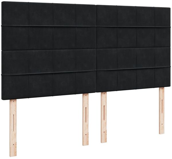 vidaXL Boxspringbett mit Matratze Schwarz 200x200 cm Samt 3291004 Bild 8