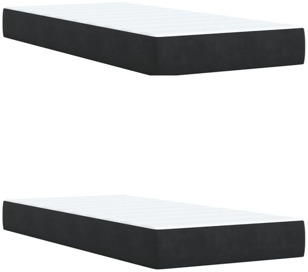 vidaXL Boxspringbett mit Matratze Schwarz 200x200 cm Samt 3291004 Bild 6