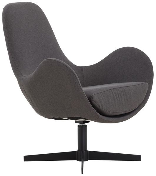 SalesFever Sessel mit Drehfunktion und extra dickem Sitzkissen in Dunkelgrau