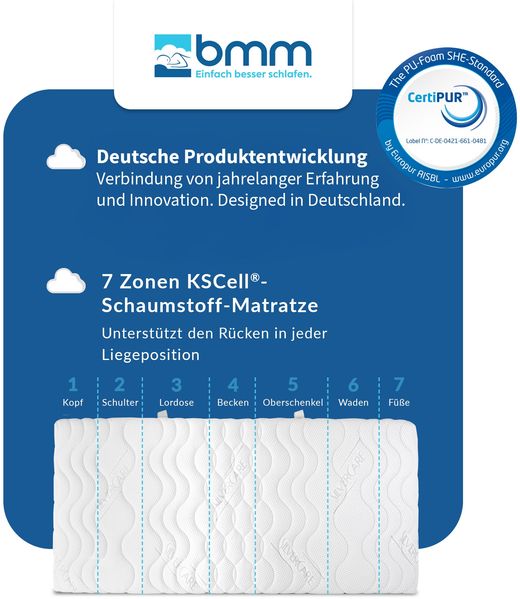 BMM Matratze 'Komfort 19' 160x200 cm - H2 Bild 3