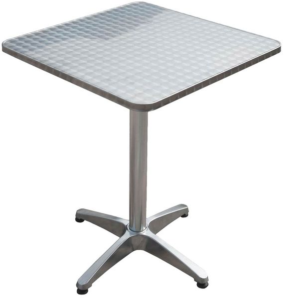 Bistrotisch aus Aluminium, quadratisch, H 70 cm