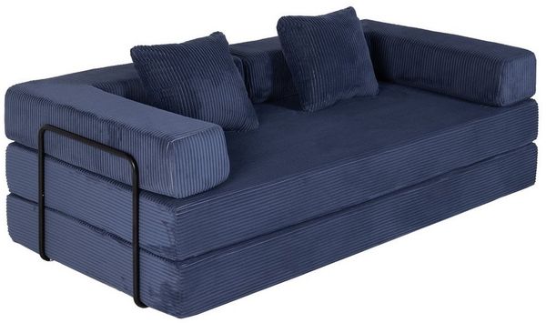 Leawin Sofa 4-in-1 Wohnzimmersofa mit Bettfunktion – faltbares Cord Schlafsofa, Bequemes & modernes Schlafsofa aus Cord – ideal für kleine Räume
