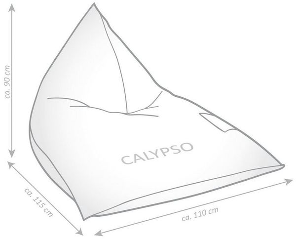 Sitting Point Sitzsack SANTORIN Calypso rot outdoorgeeignet