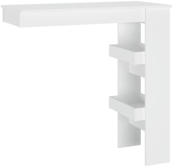 vidaXL Wand-Bartisch Weiß 102x45x103,5 cm Holzwerkstoff 811781