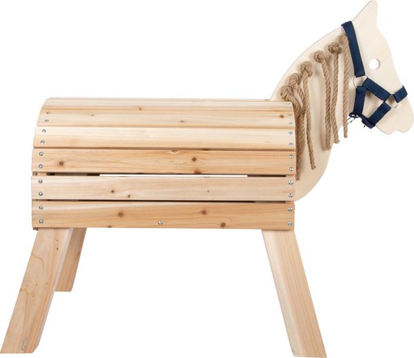 Legler Holzpferd kompakt, Holzbock, Indoor und Outdoor, Spielpferd, Holz, 12313